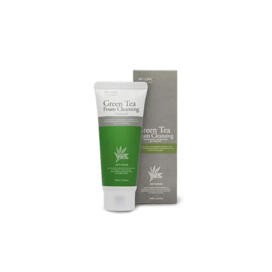 3W Clinic Pure Natural Green Tea Foam Cleansing 100ml 1