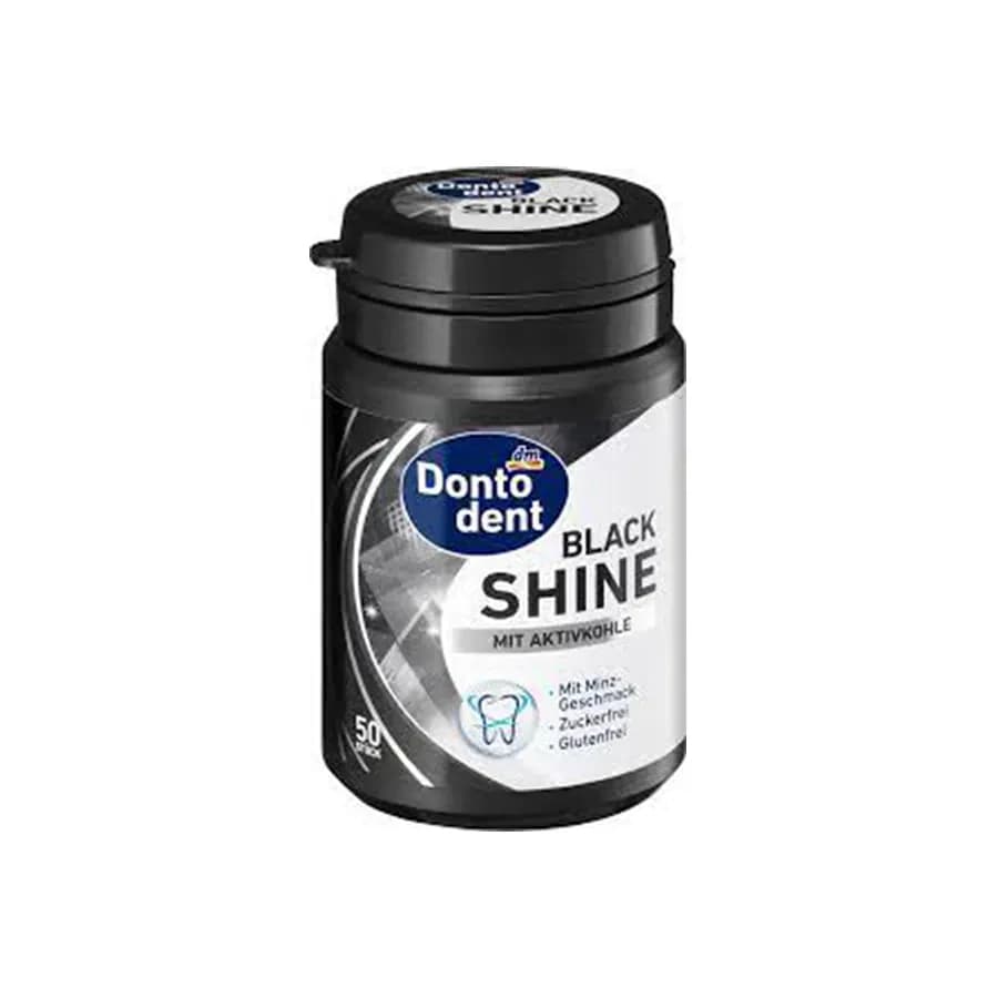 Dontodent Chewing Gum Black Shine With Activated Carbon 50 pcs 1