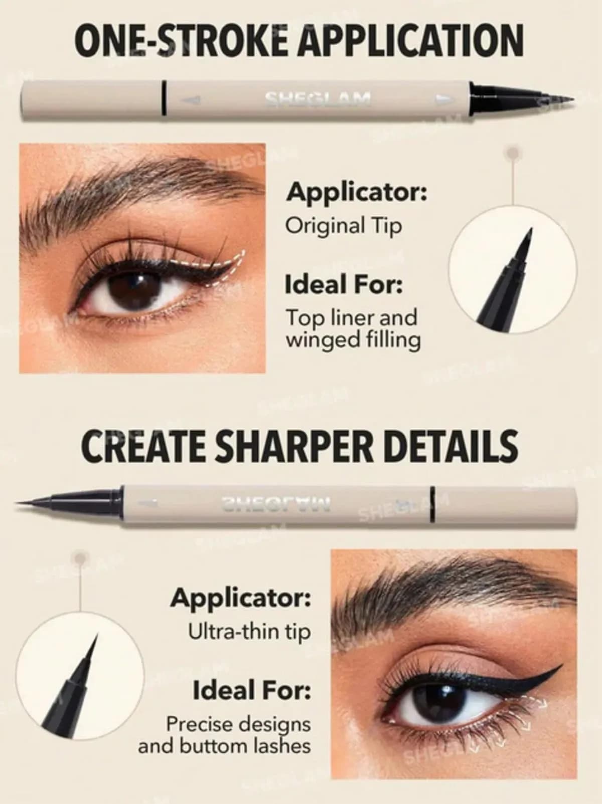 Sheglam Multi-Tasker Line & Detail Eyeliner Pen-Black 2