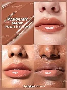 Sheglam Pout Perfect Shine Lip Plumper Mahogany Magic 3