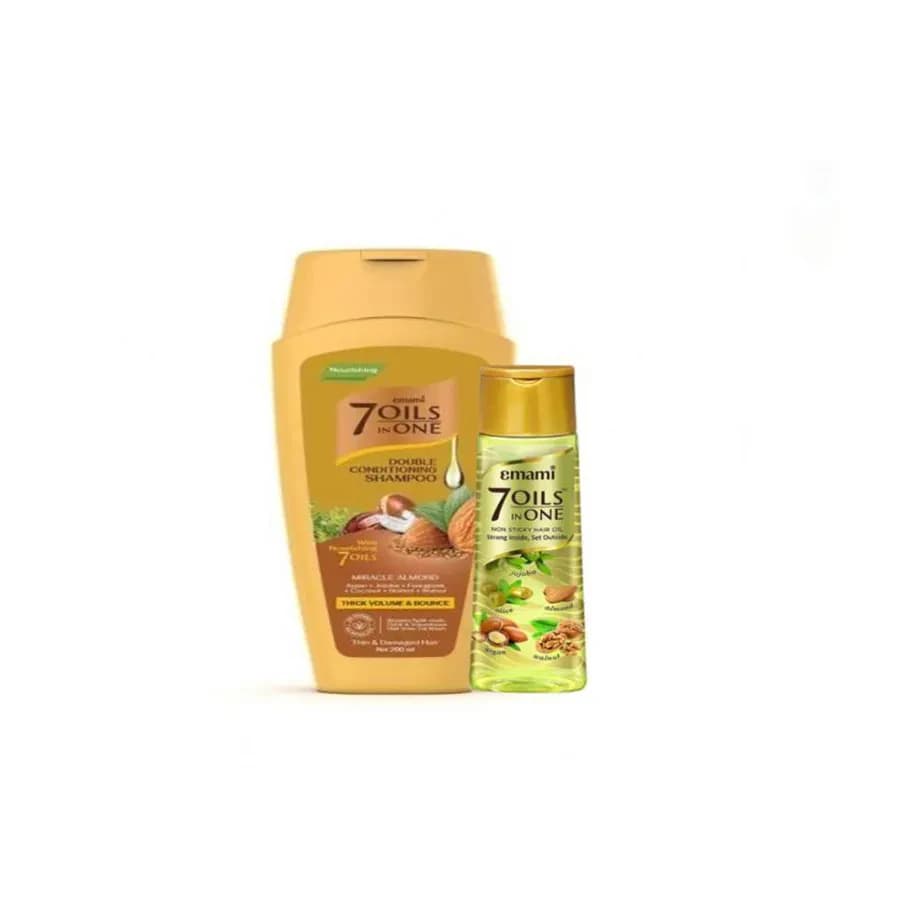 Emami 7 oils in one bundle oil 100ml + shampoo Miracle Almond 200ml 1