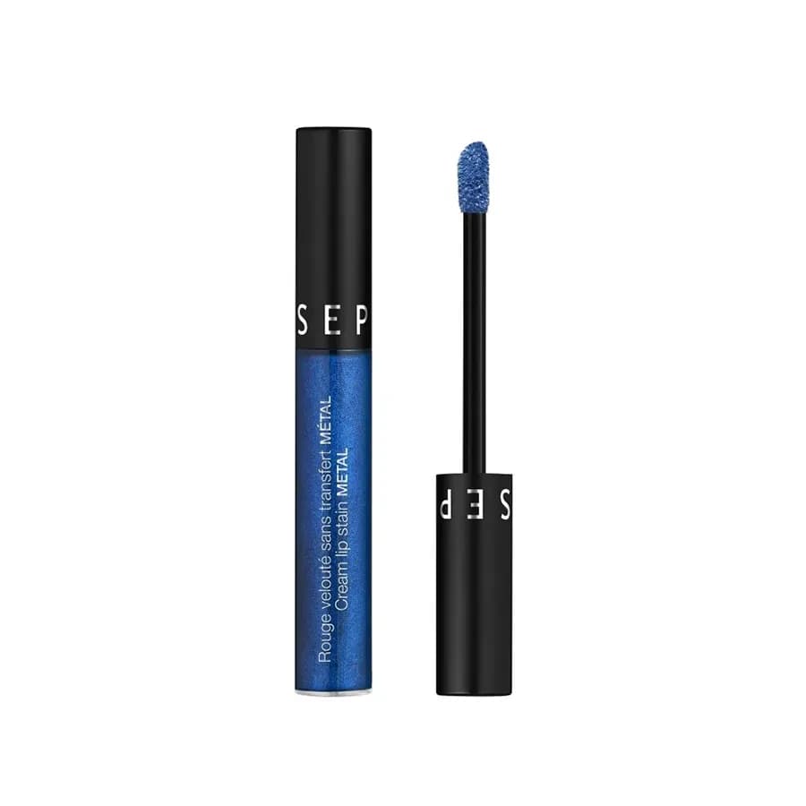 Sephora Collection Cream Lip Stain Metal Long Wear 116 Galactic Blue 1