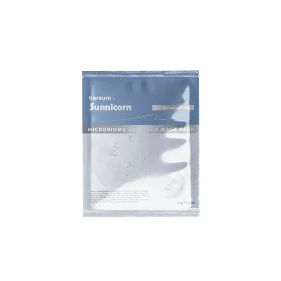 Bereum x Sunnicorn Microbiome Collagen Mask Pack for Poreless Skin 35G 1