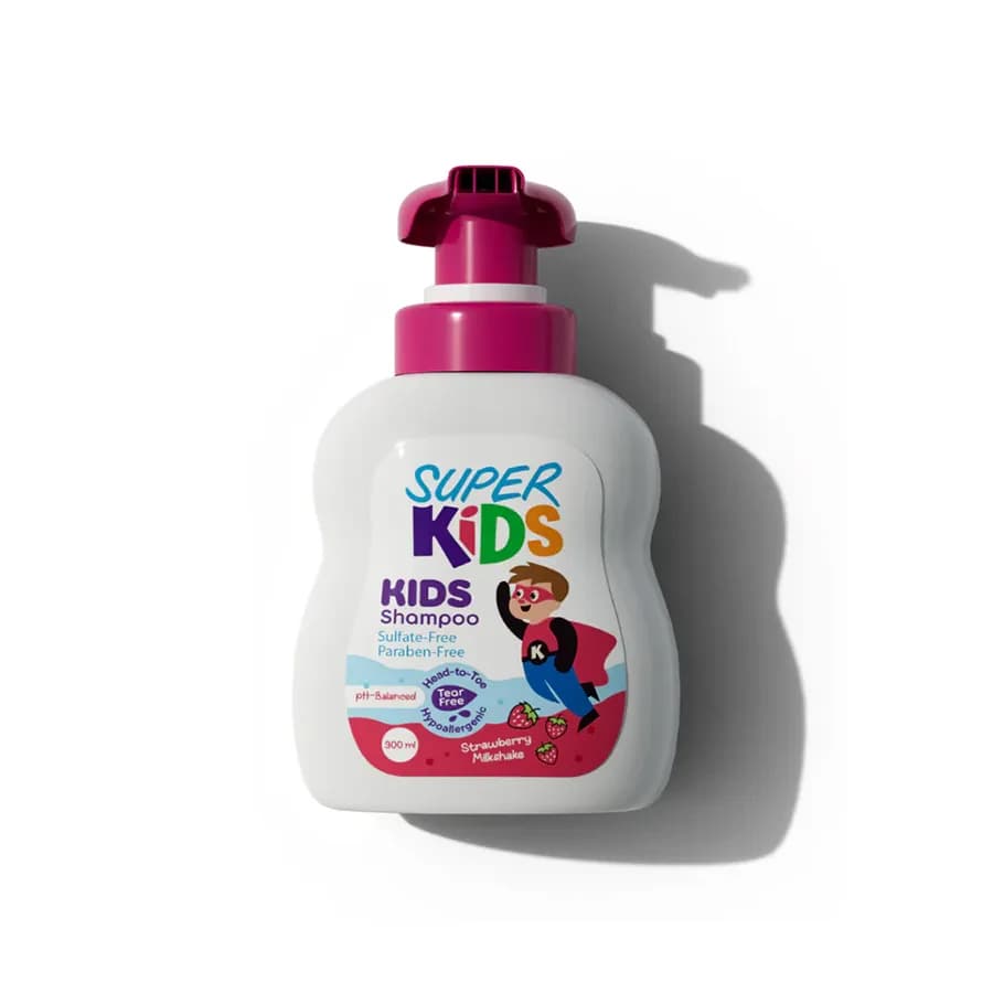 Superkids Kids Shampoo strawberry Milkshake Fragrance 300ml 1