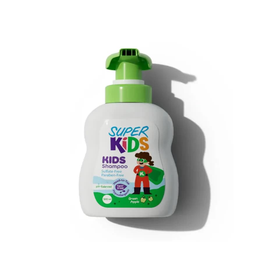 Superkids Kids Shampoo Green Apple Fragrance 300ml 1