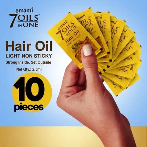 7 Oils in one Hair Oil Light Non sticky - 2.5ml - 10 Sachets 2