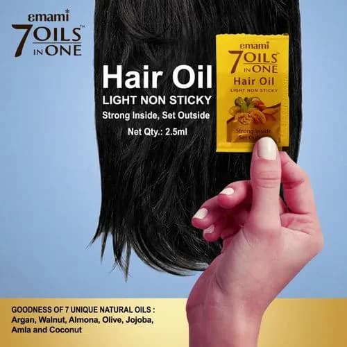 7 Oils in one Hair Oil Light Non sticky - 2.5ml - 10 Sachets 3