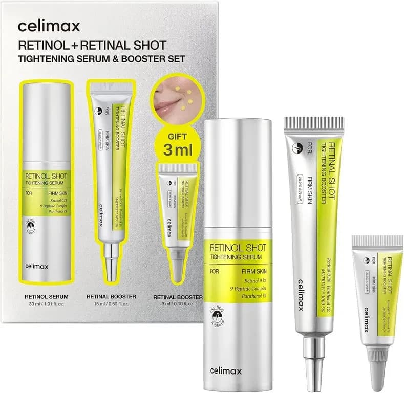 Celimax RETINOL + RETINAL SHOT TIGHTENING SERUM & BOOSTER SET 3