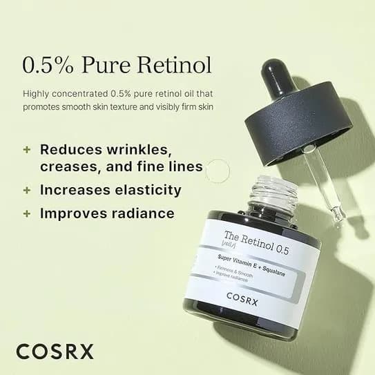Cosrx Retinol 0.5 Oil Super Vitamin E & Squalane 20Ml 2