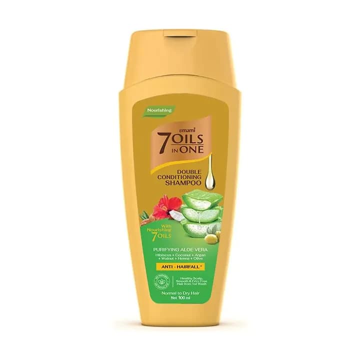 Emami 7 Oils in One Double Conditioning Shampoo – Purifying Aloe Vera 100 Ml 9