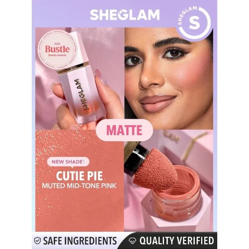 Sheglam Color Bloom Liquid Blush Matte Finish cutie pie 2