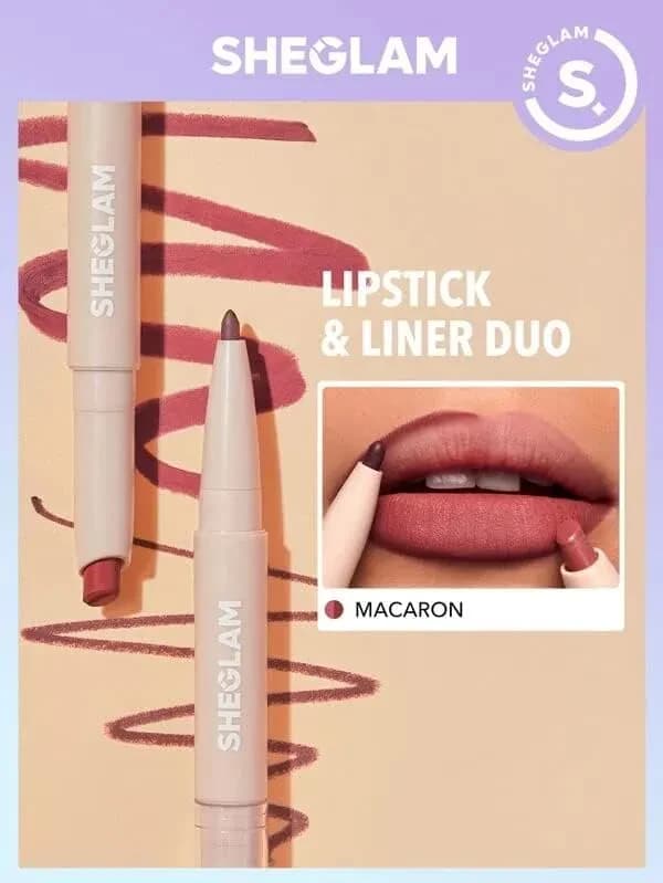 Glam 101 Lipstick & Liner Duo Macaron 2 In 1 3