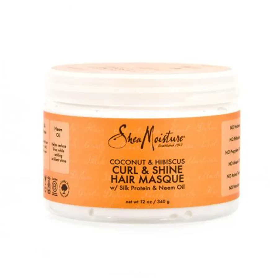 Shea Moisture Hair Mask for Dry Curls Coconut & Hibiscus Mask with Shea Butter 340ml 1