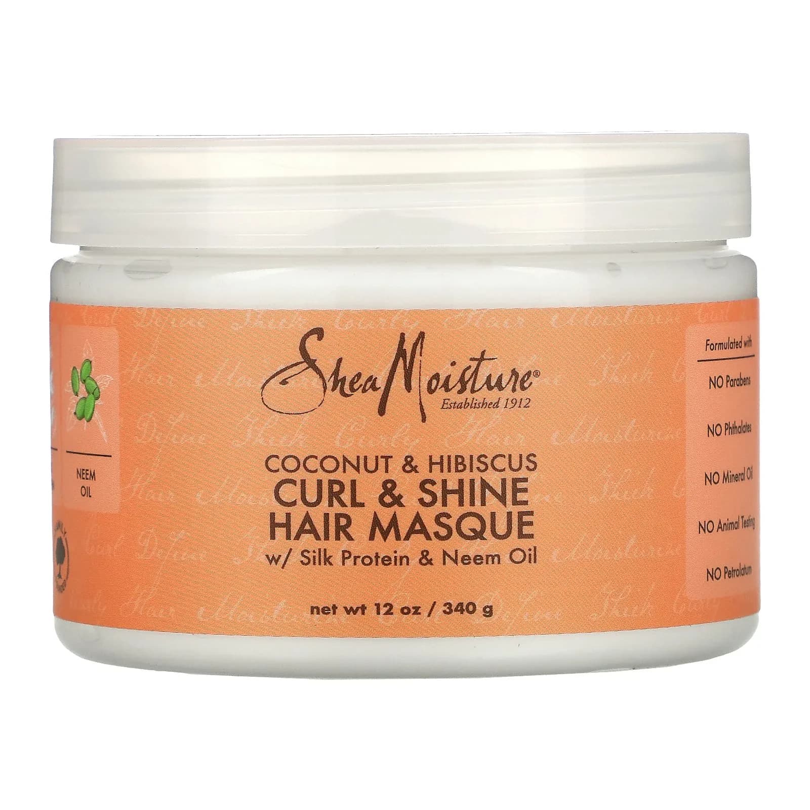 Shea Moisture Hair Mask for Dry Curls Coconut & Hibiscus Mask with Shea Butter 340ml 3