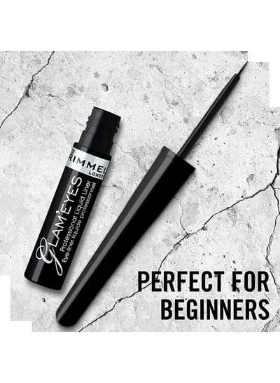 Rimmel London Glameyes Professional Liquid Eyeliner 01 Black Glamour 2