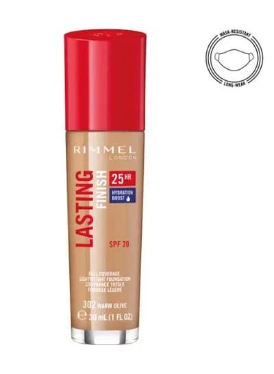 Rimmel London Lasting Finish Foundation 302 Warm Olive 2