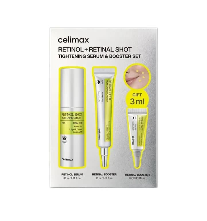 Celimax RETINOL + RETINAL SHOT TIGHTENING SERUM & BOOSTER SET