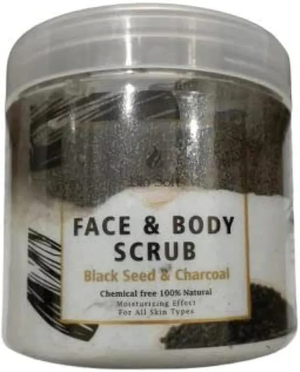 Bio Soft Face & Body Scrub Black Seed & Charcoal 500gm