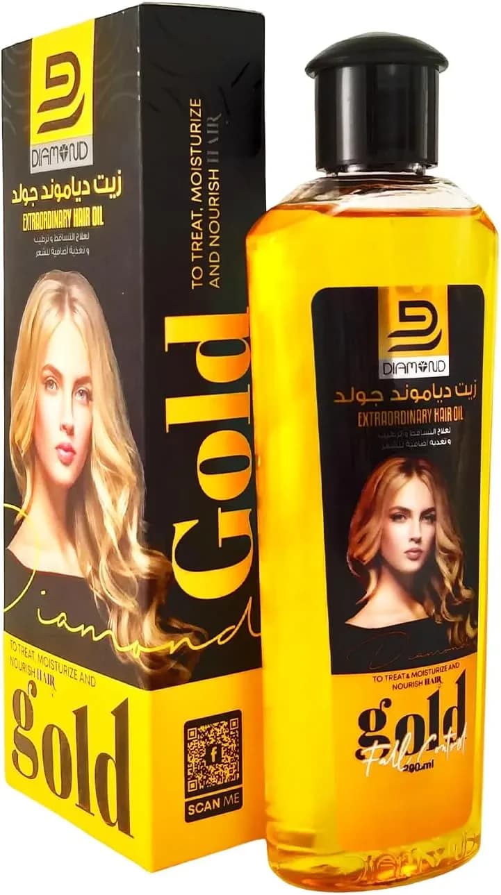 Diamond Gold Hair Oil For Treatmoisturize & Nourish Hair 200 ml