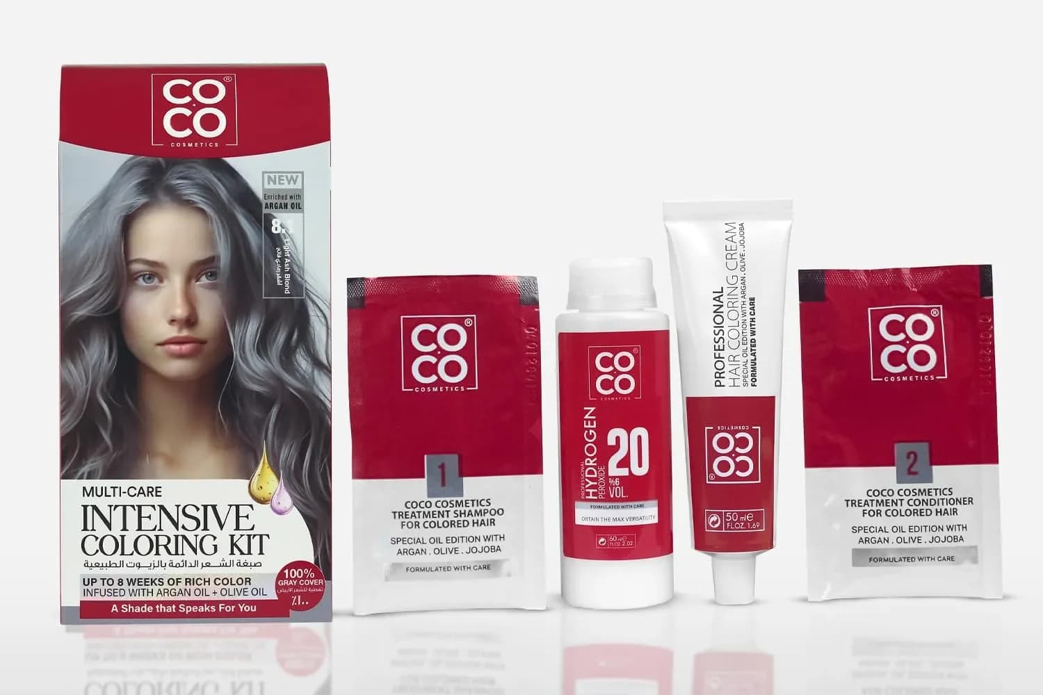 Coco Wax Multi Care Intensive Coloring Kit 8.1 Light Ash Blond