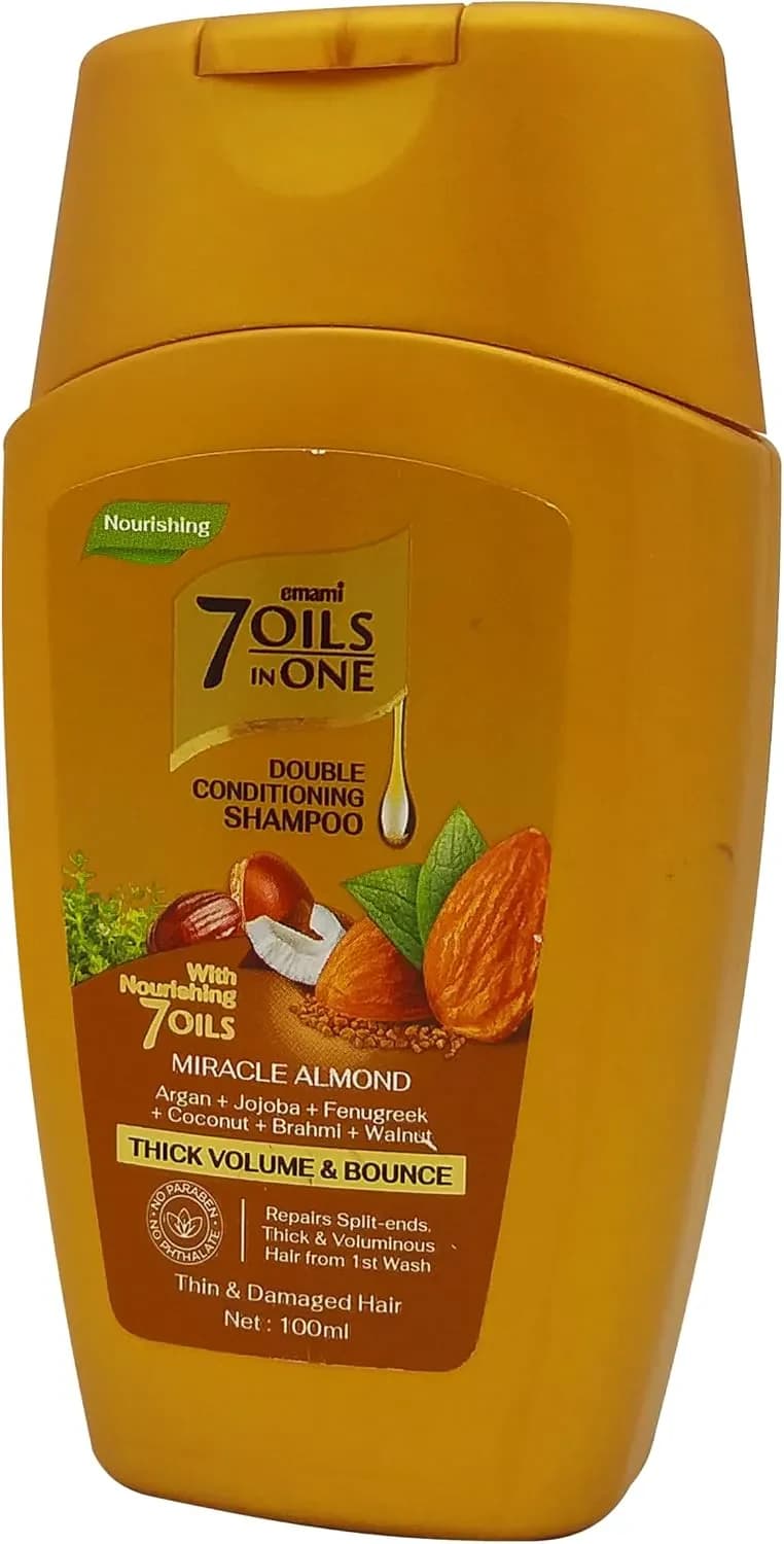 Emami 7 Oils in One Double Conditioning Shampoo – Miracle Almond 100 ML