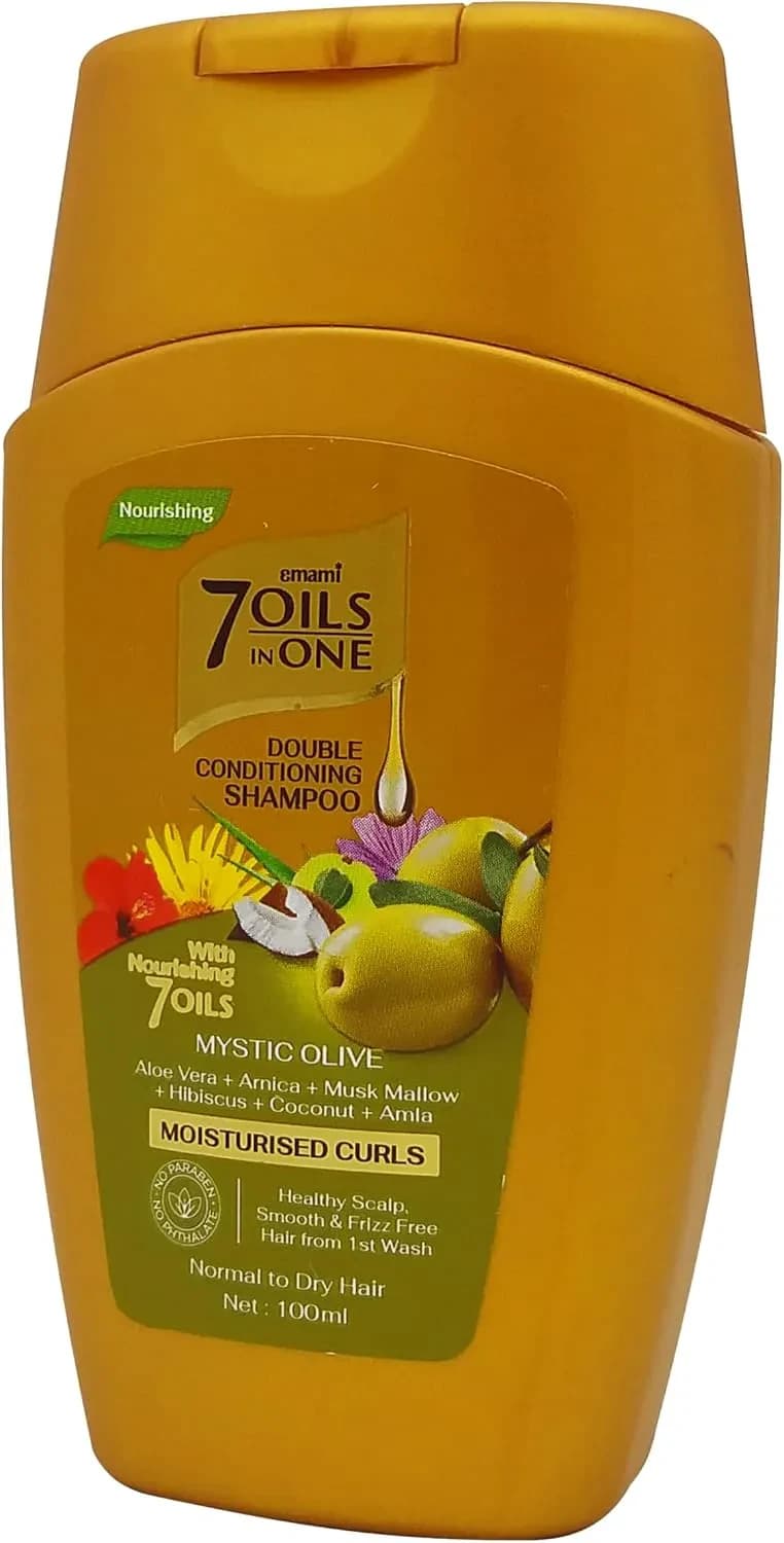 Emami 7 Oils in One Double Conditioning Shampoo – Mystic Olive 100 ML