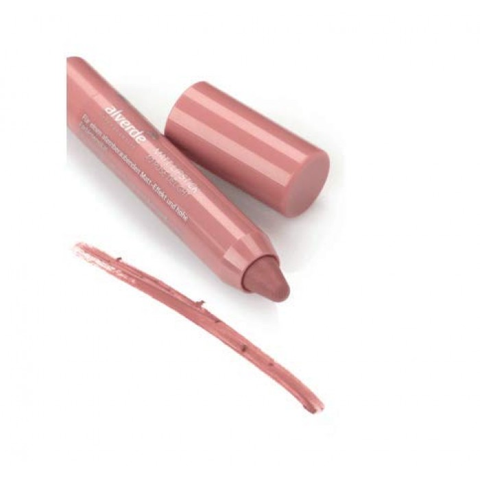 Alverde Matt Lipstick Rose Delight 40 -Matt finish -The creamy formulation of alverde NATURKOSMETIK Matt Lipstick -tender taupe 80 is easy to apply and gives the lips a well-groomed appearance. -It contains a combination | Veela Beauty Alverde Matt Lipstick Rose Delight 40 | فييلا