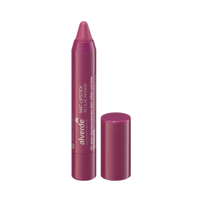 Alverde Matt Lipstick Lilac passion30 -Matt finish -The creamy formulation of alverde NATURKOSMETIK Matt Lipstick -tender taupe 80 is easy to apply and gives the lips a well-groomed appearance. -It contains a combination | Veela Beauty Alverde Matt Lipstick Lilac passion30 | فييلا