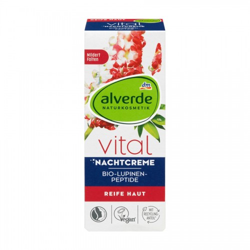 Alverde Vital Night Cream Organic Lupine Peptides 50 Ml Alverde Vital Night Cream Organic Lupine Peptides 50 Ml