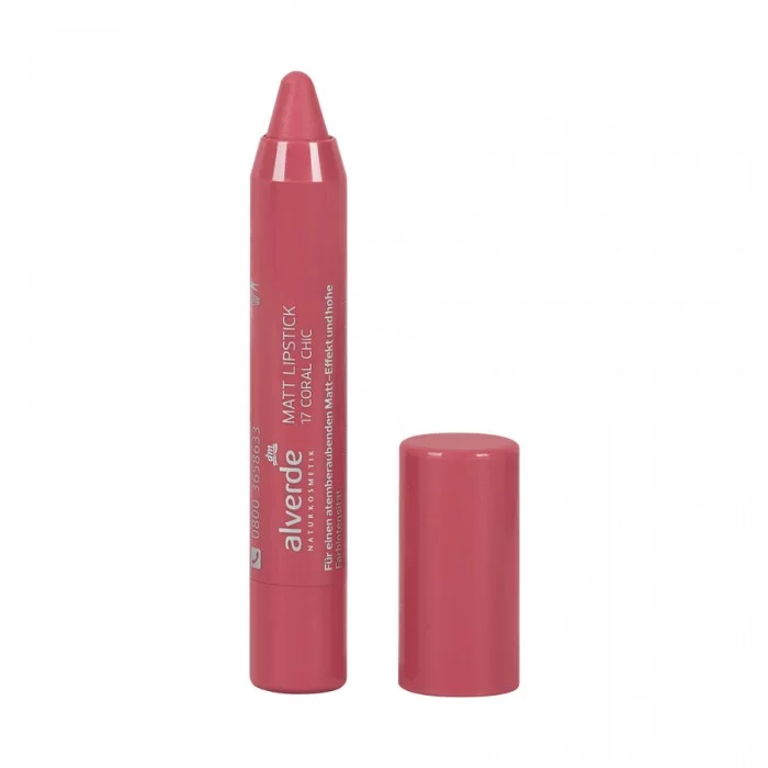 Alverde Matt Lipstick Cloral Chic 17 -Matt finish -The creamy formulation of alverde NATURKOSMETIK Matt Lipstick -tender taupe 80 is easy to apply and gives the lips a well-groomed appearance. -It contains a combination | Veela Beauty Alverde Matt Lipstick Cloral Chic 17 | فييلا