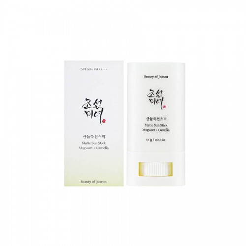 Beauty of Joseon Matte Sun Stick Mugwort + Camelia SPF 50+ PA+ 18 g Beauty of Joseon Matte Sun StickIngredients: Mugwort and