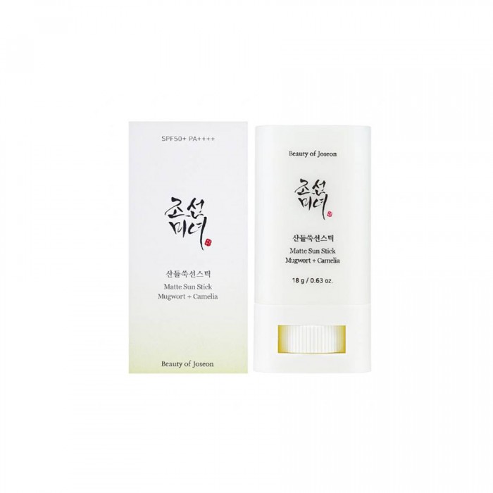 Beauty of Joseon Matte Sun Stick Mugwort + Camelia SPF 50+ PA+ 18 g
Beauty of Joseon Matte Sun StickIngredients: Mugwort and