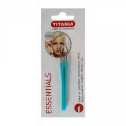 Titania Essentials Blue Nickel Plated Slant Tip Tweezers