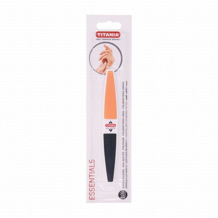 Titania Essentials Black & Orange Nail Buffer | Veela Beauty | فييلا بيوتي