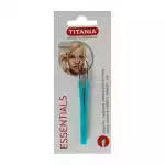 Titania Essentials Blue Nickel Plated Slant Tip Tweezers