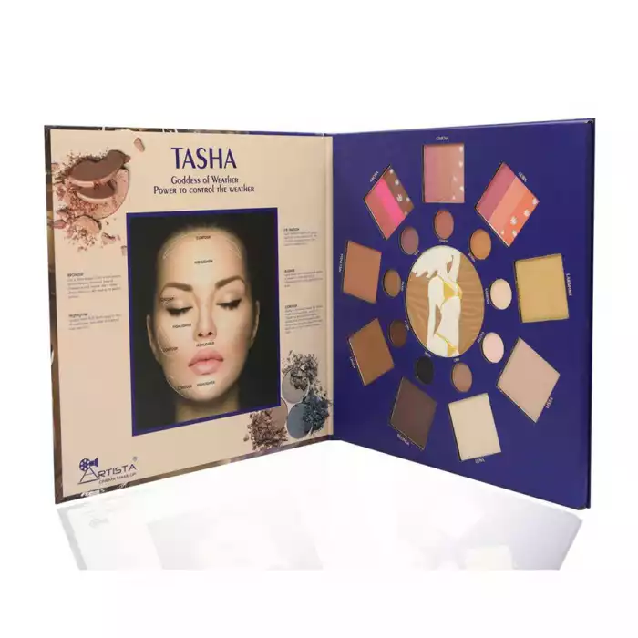 - تقدم Artista Tasha نسختها الأولى من لوحة الألوان الأصلية PRO Giant الأكثر مبيعًا. - معبأة مع تسعة ظلال عيون غير لامعة ، 1 برونزر دائري كبير ، 3 هايلايتر / لامع ، 3 أحمر خدود وثلاثة محيطات غير لامعة بجميع الأشكال الناعم | فييلا بيوتي - تقدم Artista Tasha نسختها الأولى من