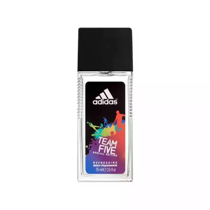Adidas Team Five Eau De Toilette For Men 75ML Team Five (Eau de Toilette) is a perfume by Adidas The fragrance was released Adidas Team Five Eau De Toilette For Men 75ML Team Five (Eau de Toilette) is a perfume by Adidas The fragrance was released