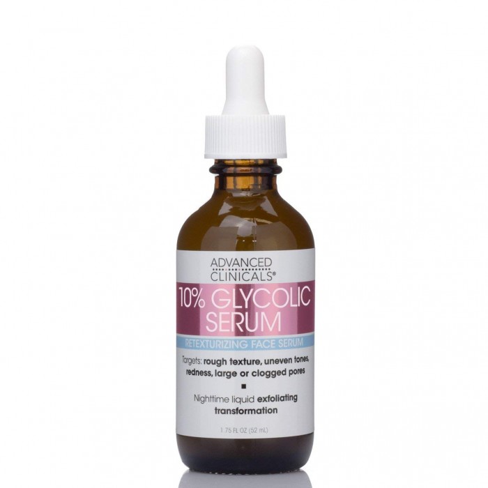 Advanced Clinicals Glycolic Serum 10% Immediate results with this latest face serum from Advanced Clinics! The glycolic exfoliating facial serum is instantly absorbed into the skin and triggers the regeneration process. | Veela Beauty Advanced Clinicals Glycolic Serum 10% Immediate results with this latest face serum from Advanced Clinics! The glycolic exfoliating facial serum is instantly absorbed into the skin and triggers the regeneration process. | Veela Beauty