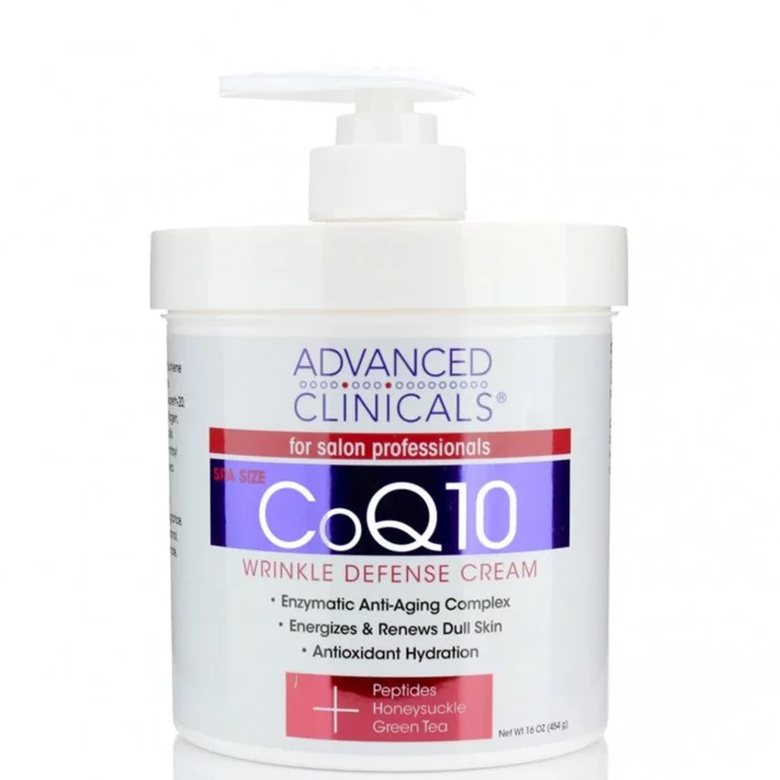 Advanced Clinicals Coq10 Wrinkle Defense Cream Is Formulated To Combat Signs Of Visible Aging Such As Firming And Toning Sagging Skin While Plumping The Look Of Wrinkles And Lines. Our 16Oz Cream Can Be Applied To Your | Veela Beauty Advanced Clinicals Coq10 Wrinkle Defense Cream Is