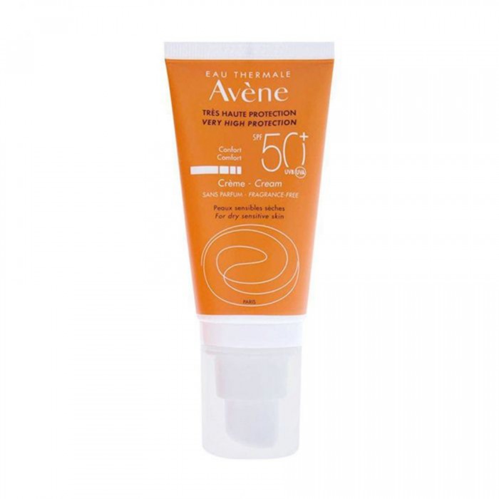 Avene SPF50+ Cream, is Very high sun protection cream for dry sensitive skin. Its also sutibale for Skin hypersensitive to the sun, Skin always prone to sunburn and Skin exposed to intense sunlight. Rich and moisturisin | Veela Beauty Avene SPF50+ Cream, is Very high sun protection cream for