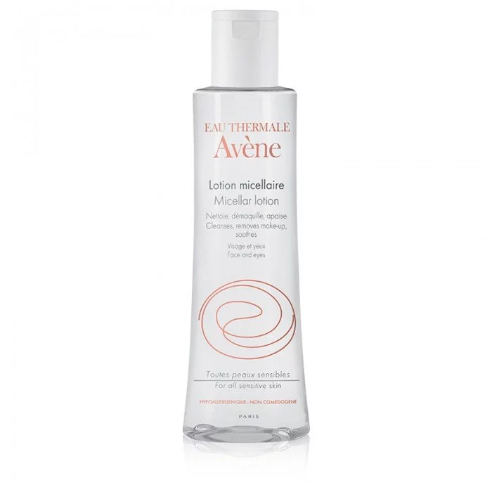 Avene Micellar Lotion Cleanser and Make-Up Remover 200ml delicately eliminates impurities and make-up from face, eyes and lips. It leaves the skin clear, soft and soothed, while guaranteeing a good ocular tolerance. Thi | Veela Beauty Avene Micellar Lotion Cleanser and Make-Up Remover 200ml