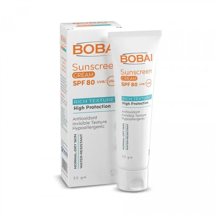Bobai SunScreen SPF 80 cream 50 gm Bobai Sunscreen Cream SPF 80Product Description: Bobai Sunscreen Cream SPF 80 provides