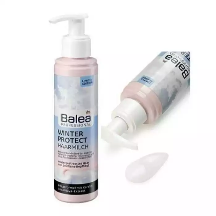 For winter-stressed hair and a dry scalpCare, nourishing and protectiveRepair the hair in cold and dry heated airMakes an anti -static effectHelps to strengthen the hair fibersThe Balea Professional Hair Milk Winter Prot | Veela Beauty For winter-stressed hair and a dry scalpCare, nourishing