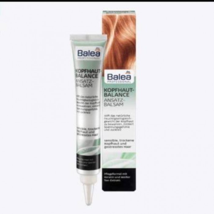 For sensitive, dry scalp and stressed hair Support the moisture balance of the scalp Reduces feelings of tension and itching Care formula with keratin and white tea extract The Balea Professionell scalp balance balm help | Veela Beauty For sensitive, dry scalp and stressed hair Support the