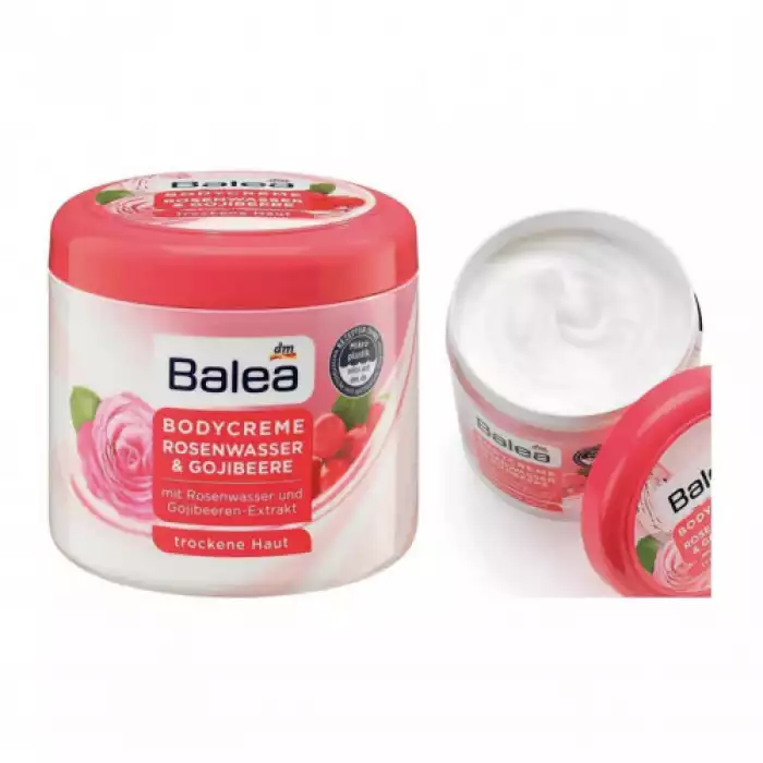 Skin compatibility dermatologically confirmed with rose water dry skin with goji berry extract The Balea rose water & goji berry body cream gives you a wonderful fragrance experience and your skin valuable moisture - for | Veela Beauty Skin compatibility dermatologically confirmed with rose