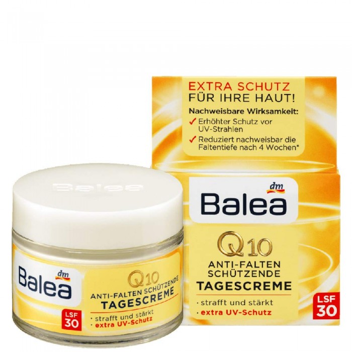 Effectively counteract and specifically prevent wrinkles: Balea Q10 Anti-Wrinkle Protective Day Cream with Omega Complex provides your skin with new energy. With regular use Skin type: normal / any skin typeApplication | Veela Beauty Effectively counteract and specifically prevent wrinkles: Balea Q10 Anti-Wrinkle Protective Day Cream with Omega Complex provides your skin with new energy. With regular use Skin type: normal / any skin typeApplication | Veela Beauty