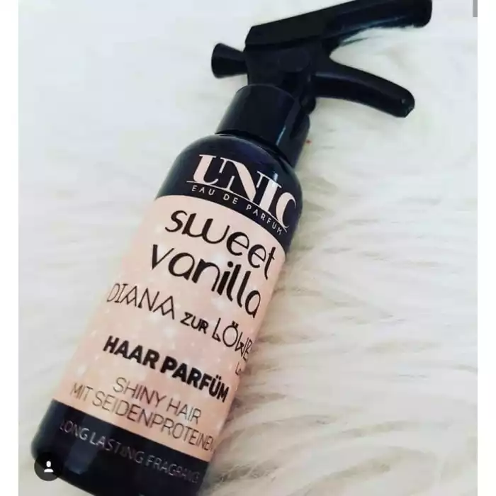 Balea Sweet Vanilla Hair Perfume 50ML Contains silk proteins for velvety shiny hair It has a long lasting scent of Moroccan vanilla Spread it on the head by spraying the perfume very well to enjoy the wonderful scent of | Veela Beauty Balea Sweet Vanilla Hair Perfume 50ML | فييلا