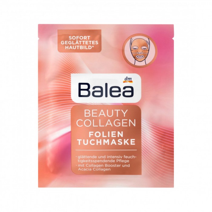 The Balea Beauty Collagen Foil Sheet Mask ensures a rejuvenated and radiant complexion. It actively improves skin moisture, evenness and depth of wrinkles. | Veela Beauty The Balea Beauty Collagen Foil Sheet Mask ensures a