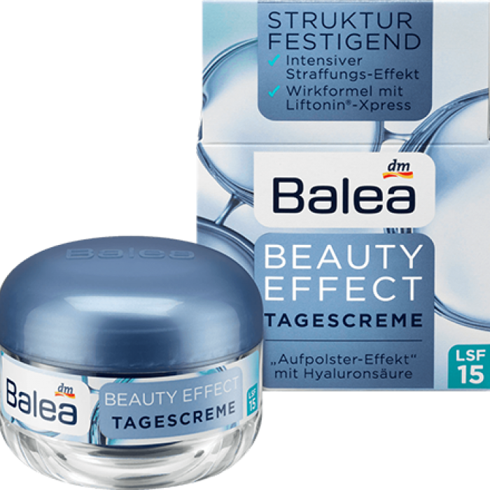 Plumping effect with hyaluronic acidStructure strengtheningIntensive tightening effectLSF 15Skin compatibility dermatologically confirmedSmooth, firm and even skin: Balea Beauty Effect Day Cream improves the complexion a | Veela Beauty Plumping effect with hyaluronic acidStructure strengtheningIntensive tightening effectLSF 15Skin compatibility dermatologically confirmedSmooth, firm and even skin: Balea Beauty Effect Day Cream improves the complexion a | Veela Beauty