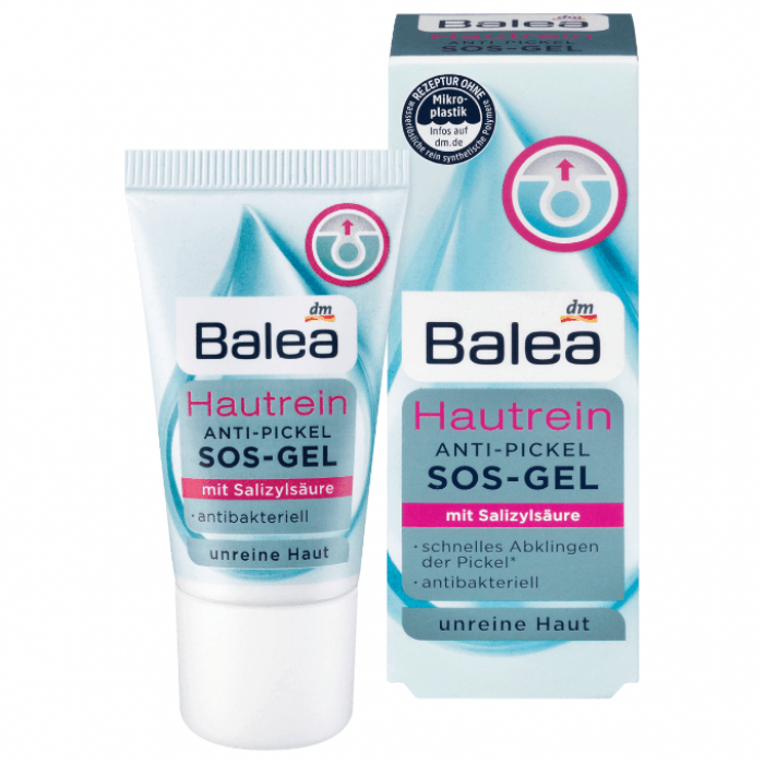 AntibacterialWith salicylic acid formulation without microplastics & water-soluble purely synthetic polymerases to clean skin The anti-pimple gel SOS from Balea helps with problematic skin - immediately! The antibact | Veela Beauty AntibacterialWith salicylic acid formulation without